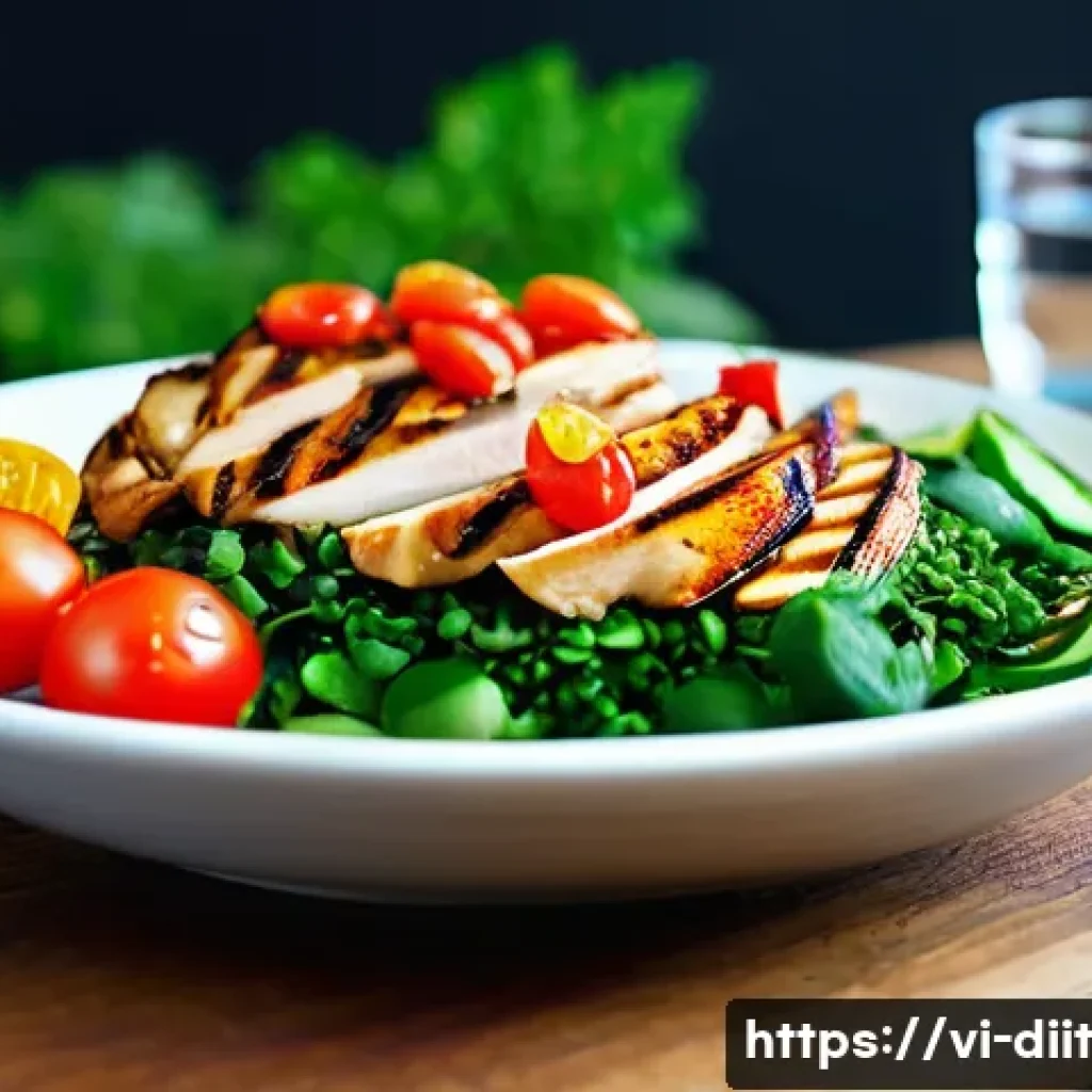 체중 증가를 위한 운동선수의 저칼로리 식단 - **Prompt 1: A Balanced and Nutritious Meal**
"A vibrant, high-definition studio shot of a perfec...
