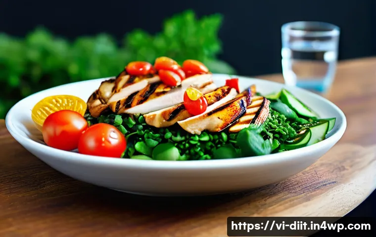 체중 증가를 위한 운동선수의 저칼로리 식단 - **Prompt 1: A Balanced and Nutritious Meal**
"A vibrant, high-definition studio shot of a perfec...