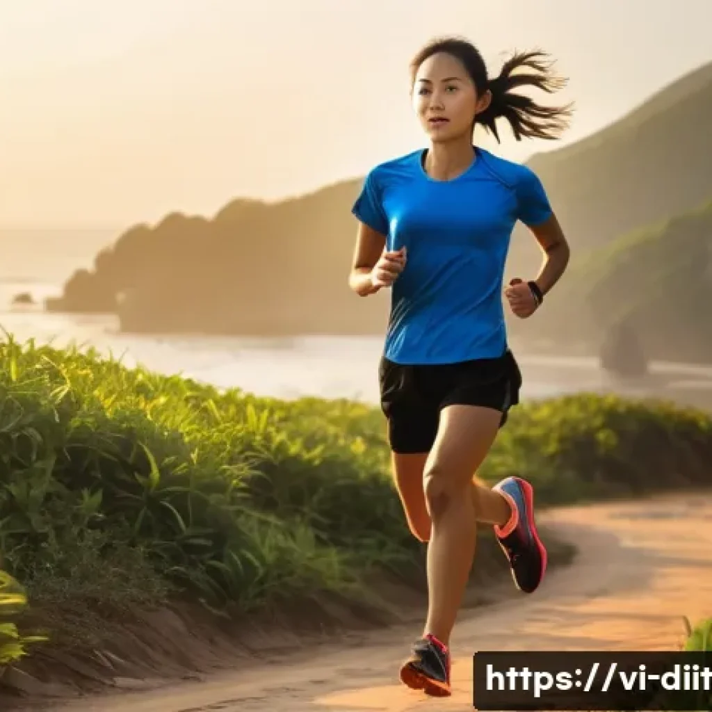 운동선수의 지방 섭취 최적화 방법 - **Prompt:** A fit and determined female marathon runner, in her late 20s, with a strong physique, ru...